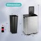Costway 16 Gallon Dual Step Trash Can Recycle Bin Stainless Steel Bucket Pedal Silver/Black/White